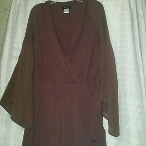Plum color wrap top